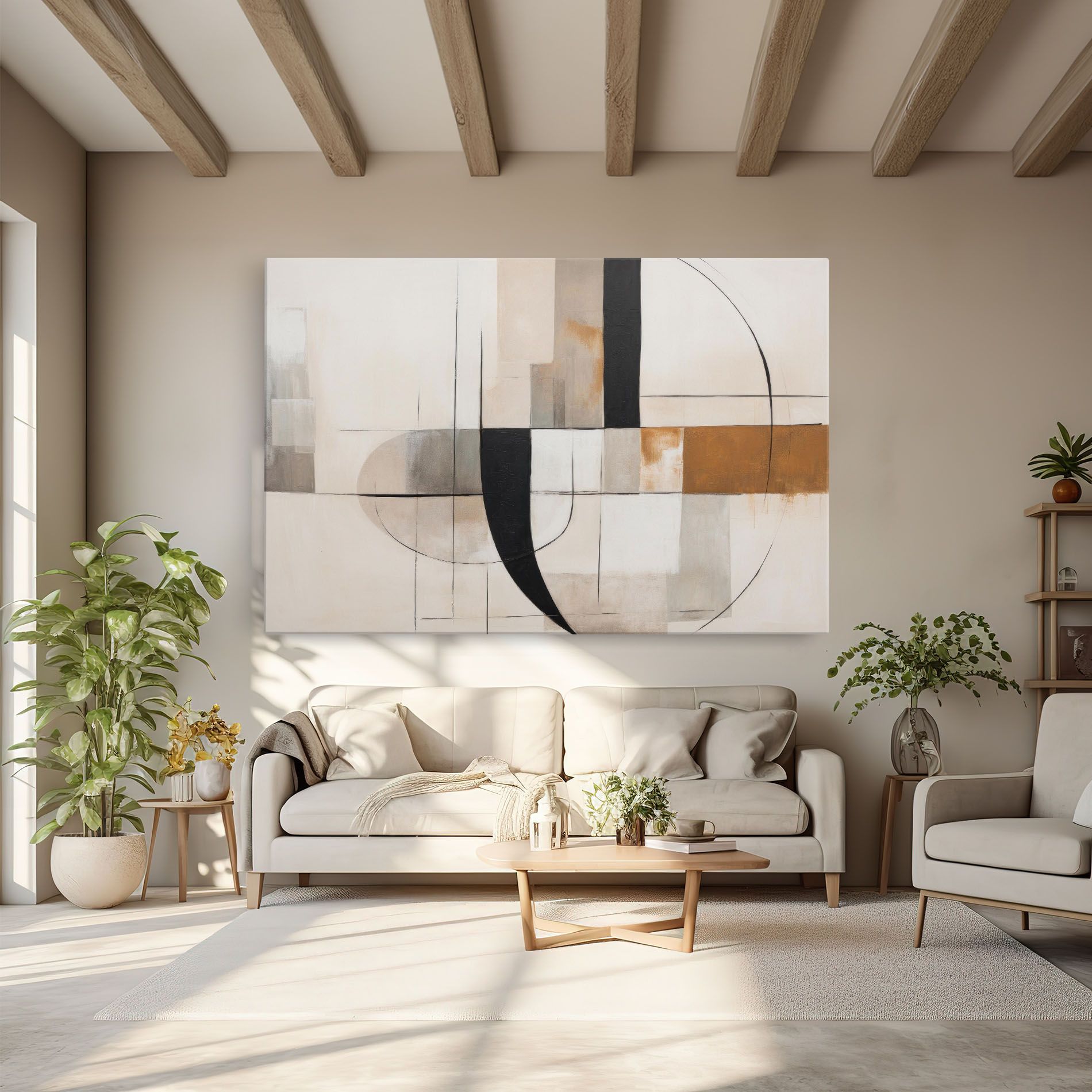 Vászonkép Black Abstract Lines