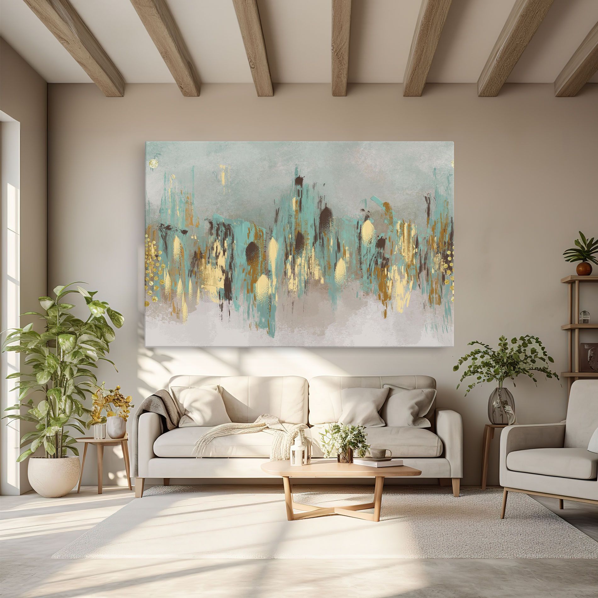 Vászonkép Gold Spiral Points