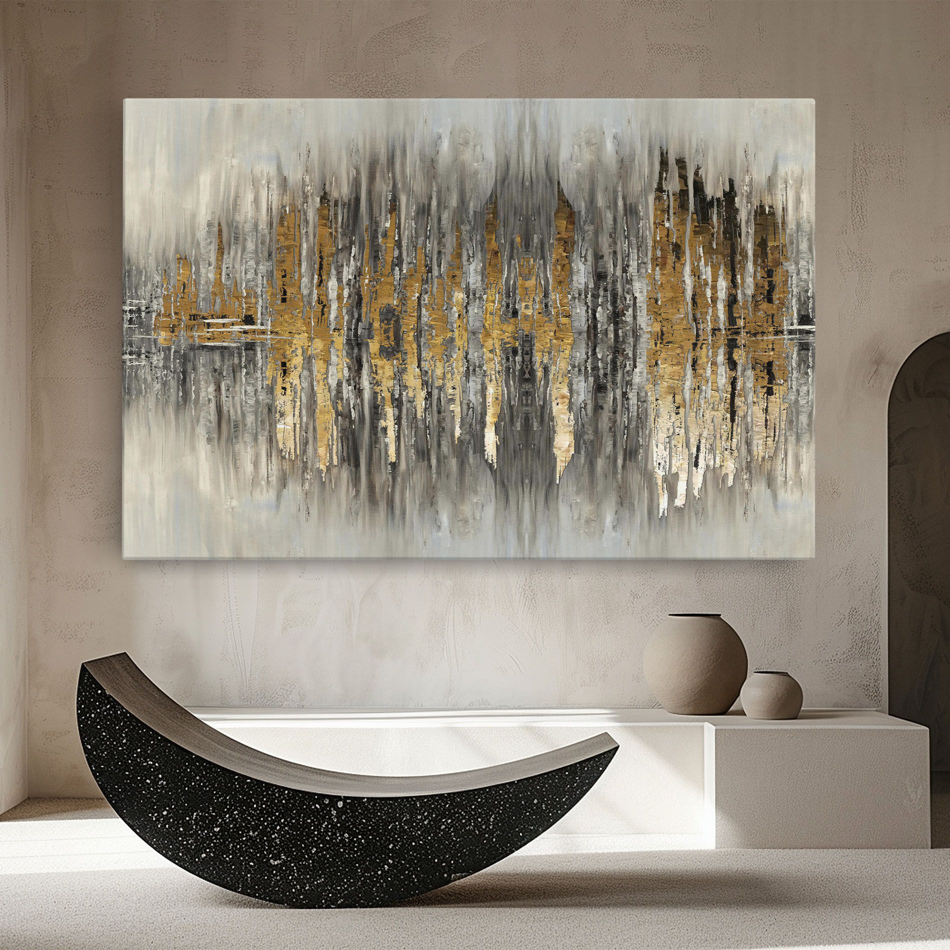 Vászonkép Acrylic Silver Paint