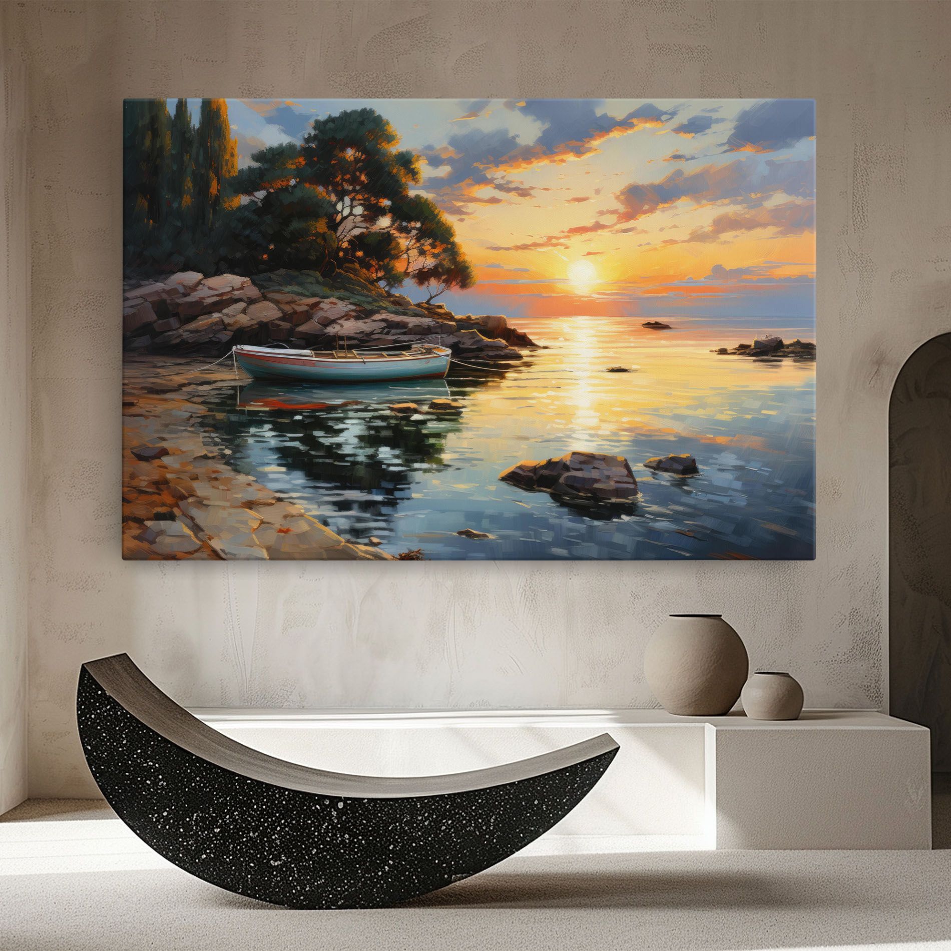 Vászonkép Sunset Sea Art